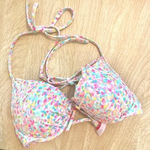 Victoria’s Secret push ups polka dot bikini top